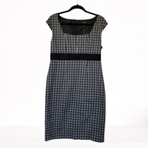 White House Black Market Black Midi Dress Size 10